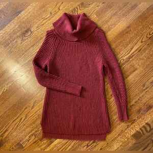 A New Day Cranberry Cowl Neck Sweater Dress - Size Small
